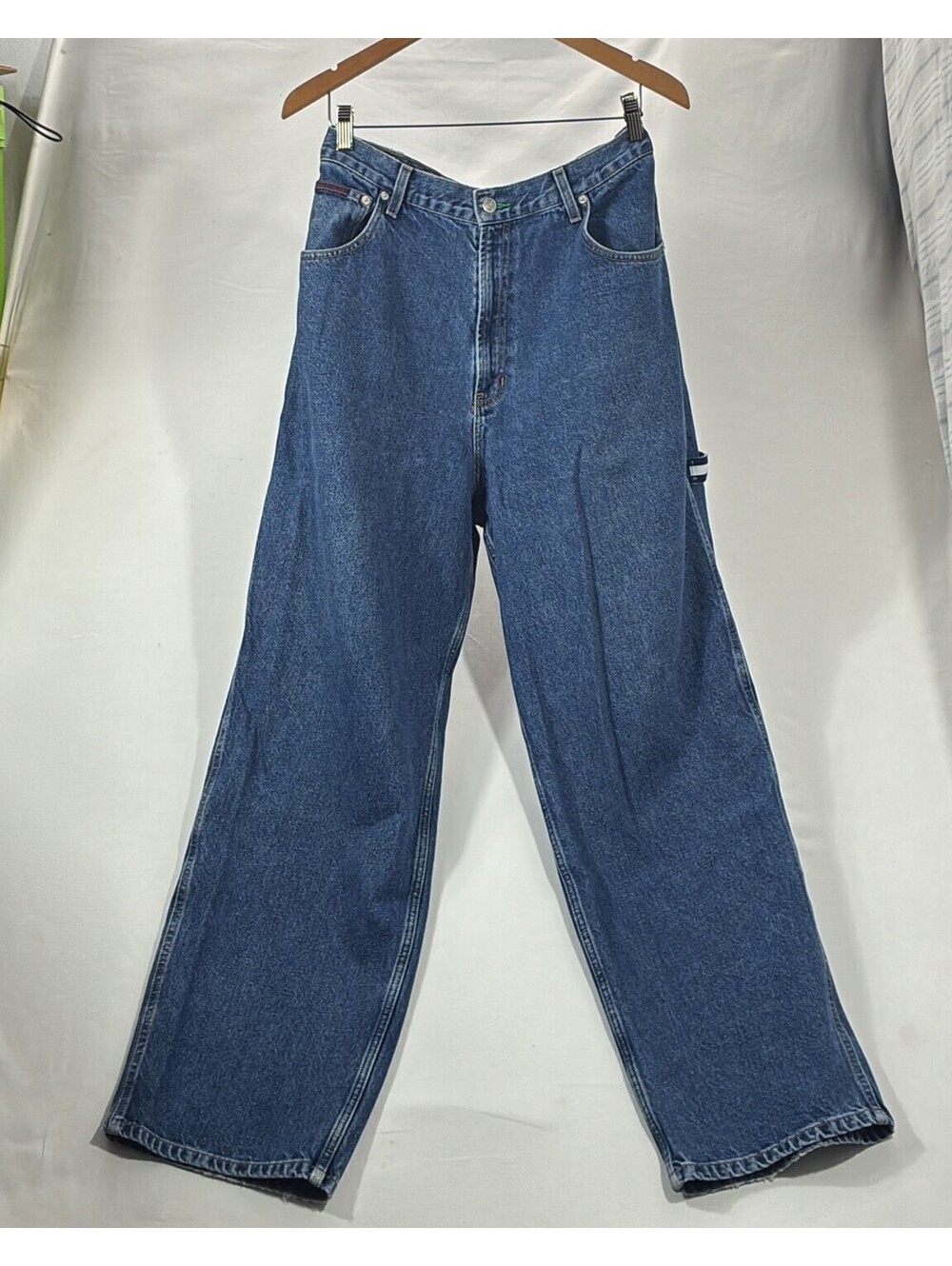 90s Tommy Hilfiger Jeans Carpenter Pants Y2K Baggy Fit Wide